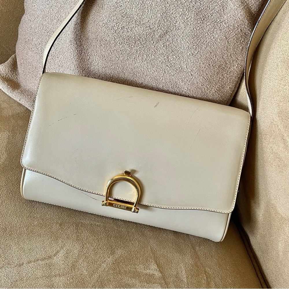 Celine Paris White Shoulder Bag - Picture 3 of 14